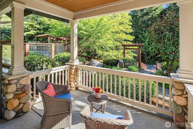 26108 SE 27th St, Sammamish, WA 98075 - view of patio / terrace with a porch