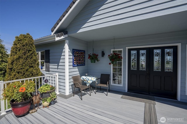 162 W Nelson Rd, Sequim, WA 98382 - wooden terrace featuring covered porch