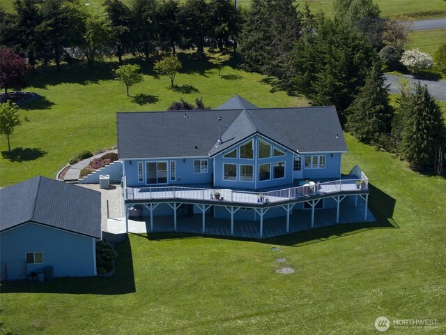 162 W Nelson Rd, Sequim, WA 98382 - back of house featuring a deck and a yard
