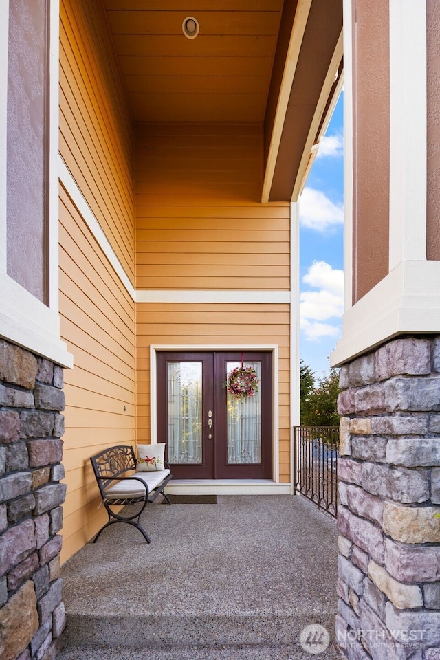 13106 SE 261st Pl, Kent, WA 98030 - entrance to property with french doors and stone siding