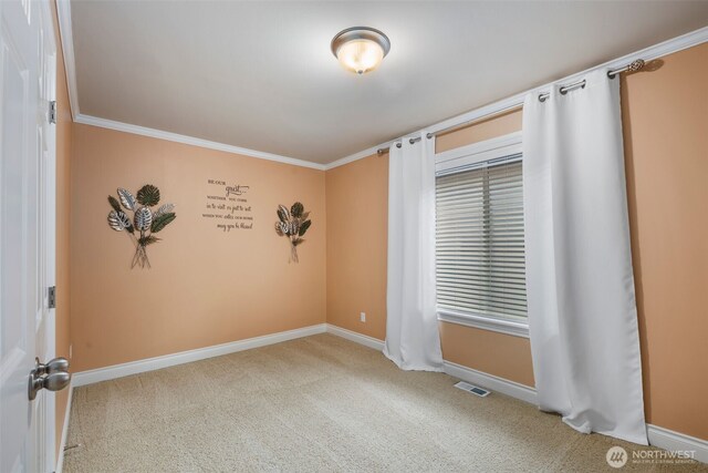 13106 SE 261st Pl, Kent, WA 98030 - carpeted spare room with baseboards and crown molding
