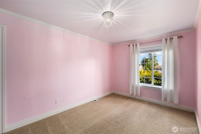 13106 SE 261st Pl, Kent, WA 98030 - empty room featuring crown molding and carpet flooring