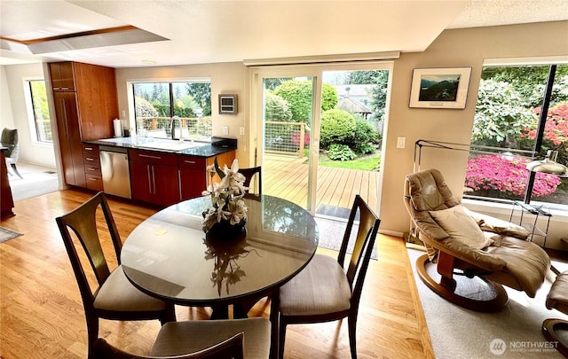 332 162nd Pl SE, Bothell, WA 98012 - dining space with light wood-style flooring and plenty of natural light