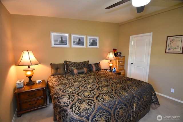 327 Buttercup Ln SW, Mattawa, WA 99349 - bedroom with carpet floors, baseboards, and ceiling fan