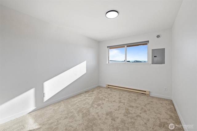 3121 W Hood Ave Unit E203, Kennewick, WA 99336 - unfurnished room with electric panel, baseboard heating, carpet flooring, and baseboards