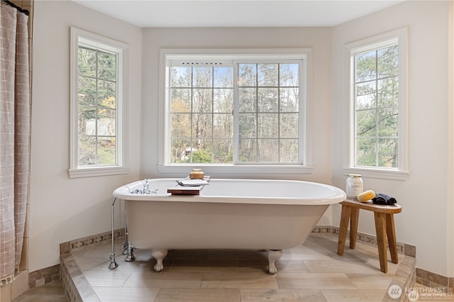 30521 NE 147th Ct, Battle Ground, WA 98604 - full bathroom featuring healthy amount of natural light and a freestanding tub
