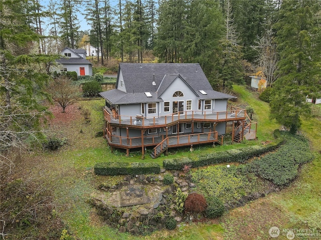 30521 NE 147th Ct, Battle Ground, WA 98604 - back of house with a wooden deck