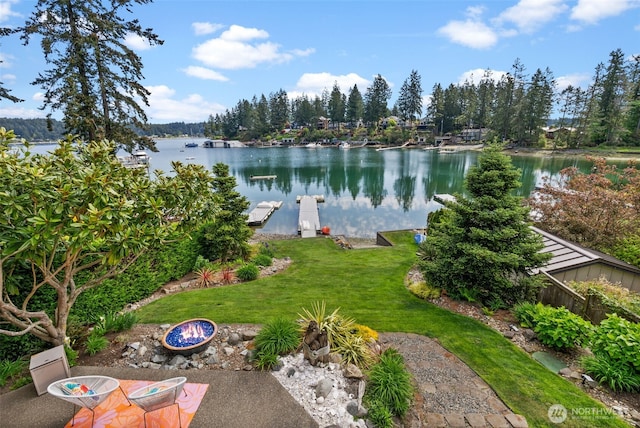257 3rd Ave, Fox Island, WA 98333 - water view featuring a floating dock