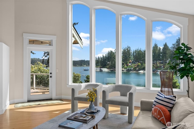 257 3rd Ave, Fox Island, WA 98333 - sunroom featuring a water view