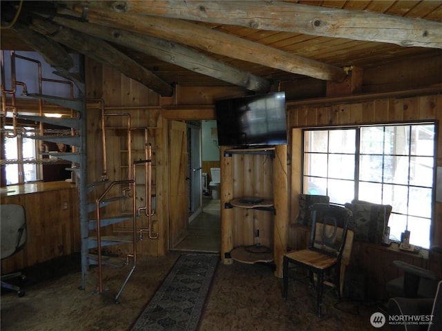 0 High Country Dr W, Tonasket, WA 98855 - miscellaneous room featuring wood ceiling and wood walls