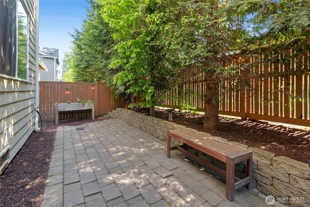 view of patio / terrace with a fenced backyard