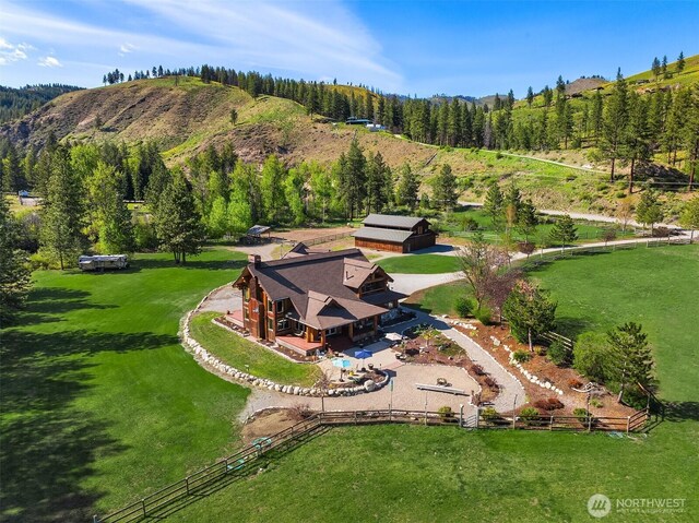 aerial view of property's location