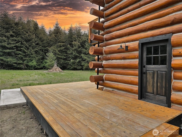 31314 555th Street Ct E, Ashford, WA 98304 - view of deck at dusk