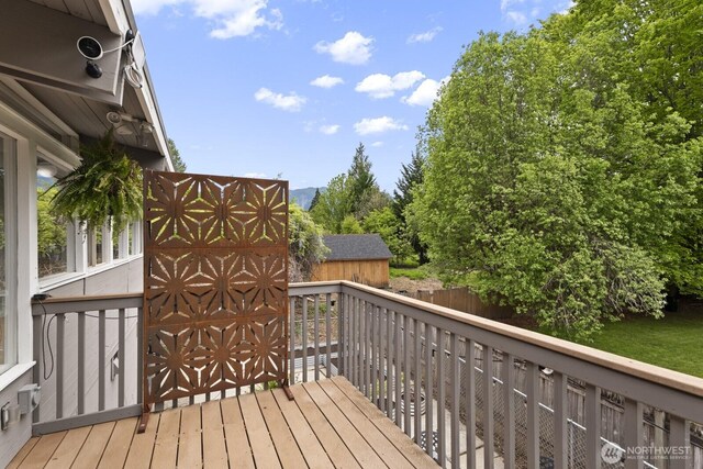view of wooden terrace