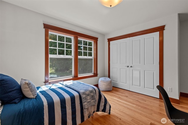13514 95th Ave NE, Arlington, WA 98223 - bedroom with light wood-style floors and a closet