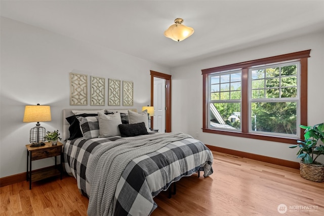 13514 95th Ave NE, Arlington, WA 98223 - bedroom featuring baseboards and light wood-type flooring