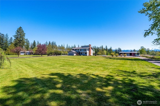 view of grassy yard
