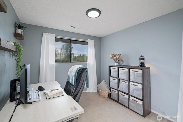 view of carpeted office