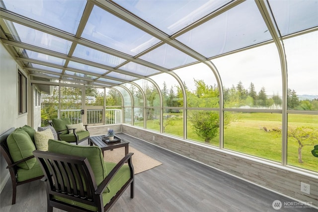 view of sunroom