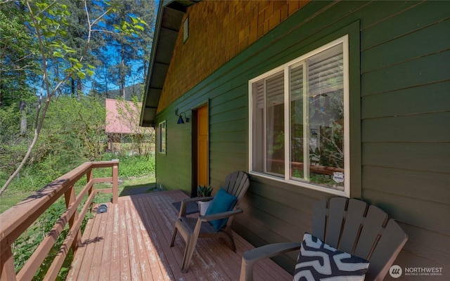 7537 Canyon View Dr, Glacier, WA 98244 - view of wooden deck