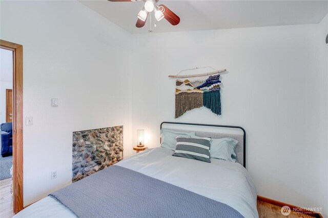 7537 Canyon View Dr, Glacier, WA 98244 - bedroom with ceiling fan and baseboards