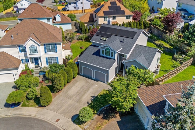 aerial perspective of suburban area