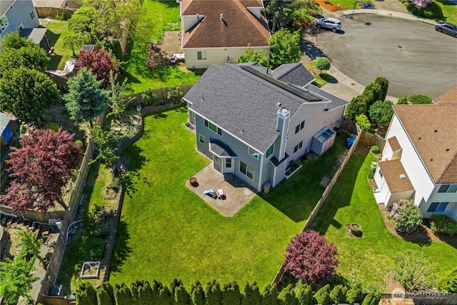 aerial view of residential area