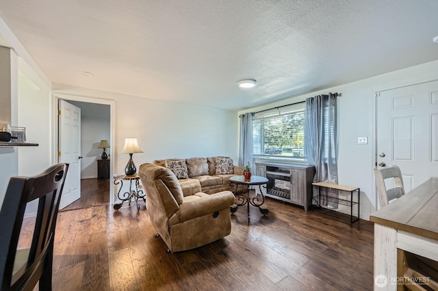 4503 Yew Ln SW, Lakewood, WA 98499 - living room with dark wood finished floors and a textured ceiling