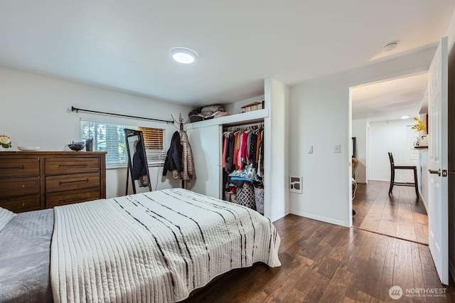 4503 Yew Ln SW, Lakewood, WA 98499 - bedroom featuring hardwood / wood-style floors, a closet, and baseboards