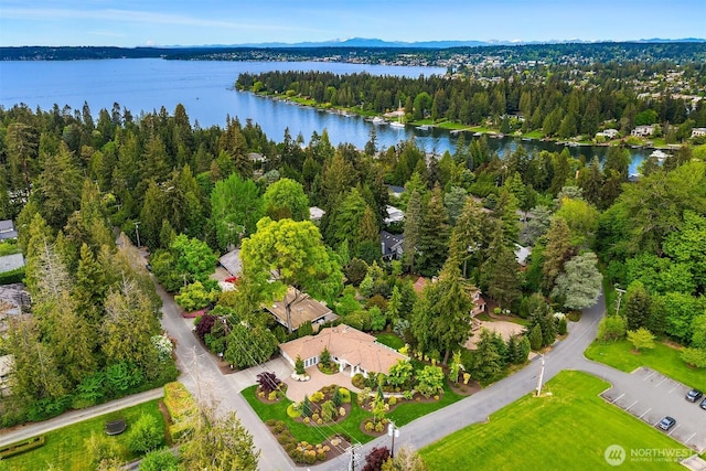 3204 Evergreen Point Rd, Medina, WA 98039 - aerial view of a water and mountain view