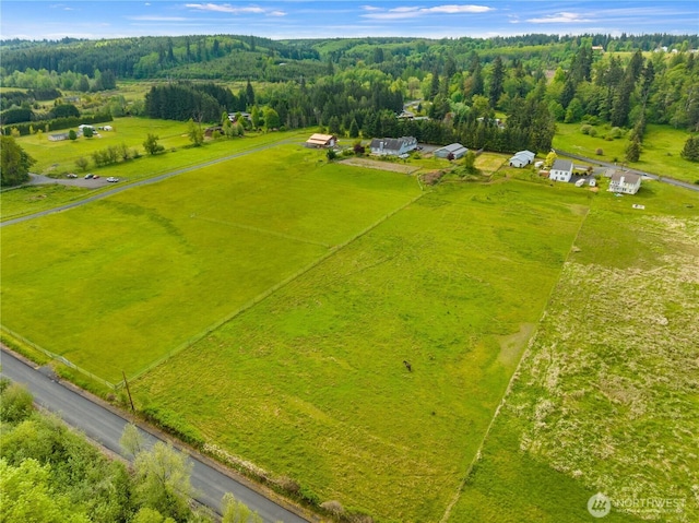 aerial view of sparsely populated area