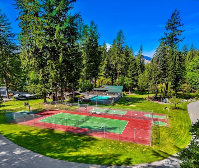 view of tennis court