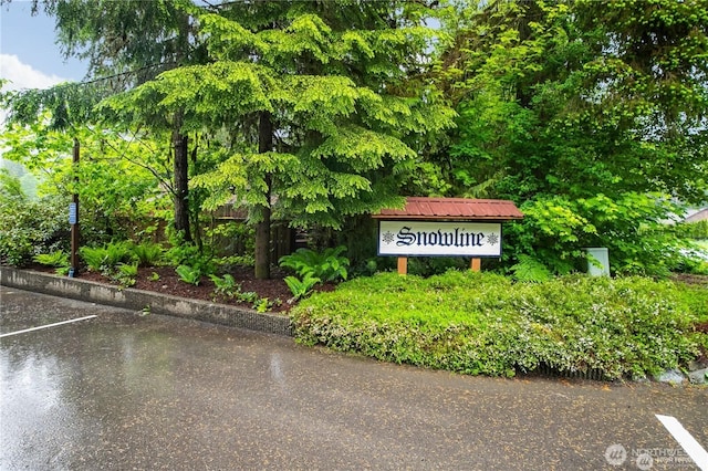 view of community sign