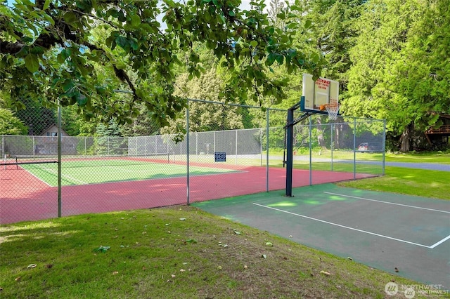 view of basketball court featuring community basketball court