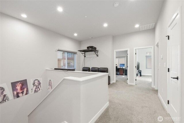 1086 Collier Pl SW, Issaquah, WA 98027 - hallway featuring light colored carpet, recessed lighting, and baseboards