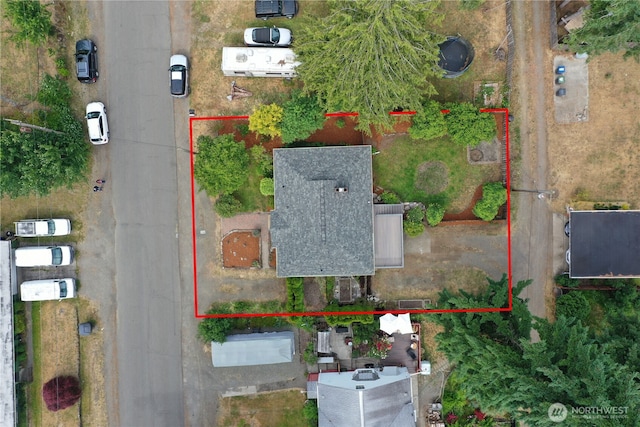 414 W Wyandotte Ave, Shelton, WA 98584 - aerial view of property's location with property boundaries highlighted