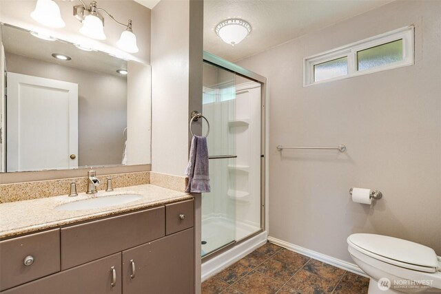 414 W Wyandotte Ave, Shelton, WA 98584 - bathroom with a shower stall and vanity