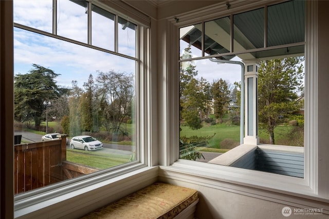view of sunroom / solarium