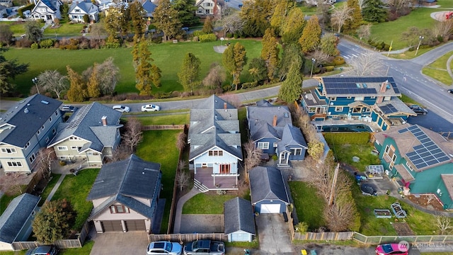 aerial view of residential area