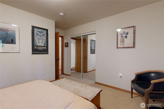 18 Blue Creek Rd, Walla Walla, WA 99362 - bedroom featuring a closet, light colored carpet, and baseboards