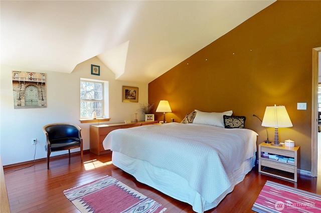18 Blue Creek Rd, Walla Walla, WA 99362 - bedroom with wood finished floors, lofted ceiling, and baseboards