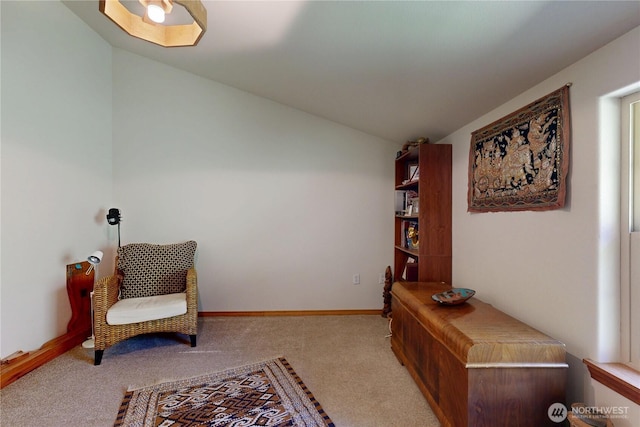 18 Blue Creek Rd, Walla Walla, WA 99362 - sitting room with vaulted ceiling, carpet, and baseboards