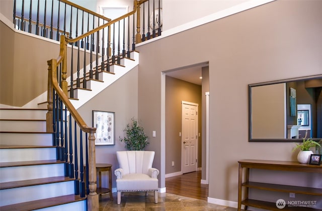 746 Van Dyk Rd, Lynden, WA 98264 - staircase with baseboards and a high ceiling
