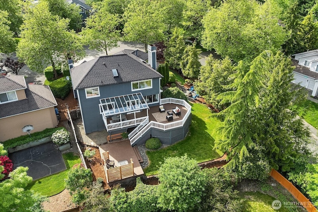 view from above of property