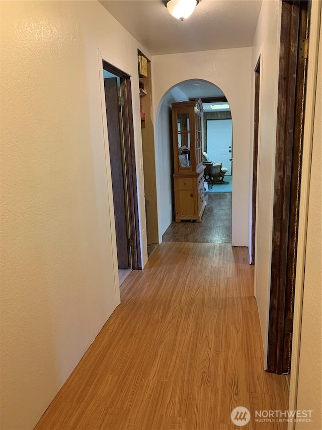 111 3rd St, Port Hadlock, WA 98339 - hall featuring arched walkways and wood finished floors
