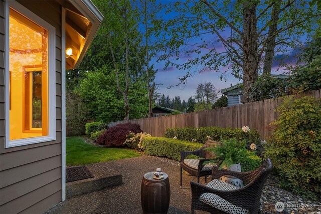 view of patio / terrace with fence