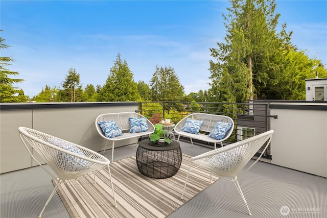 1911C N 120th St, Seattle, WA 98133 - wooden deck featuring outdoor lounge area
