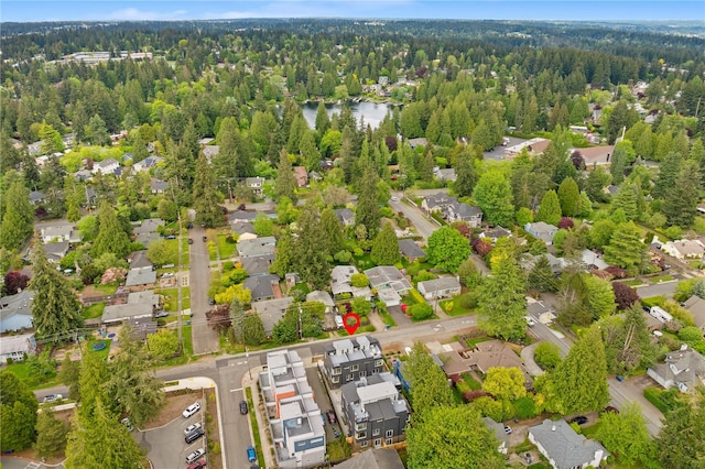 1911C N 120th St, Seattle, WA 98133 - view of property location with a heavily wooded area, nearby suburban area, and property boundaries highlighted