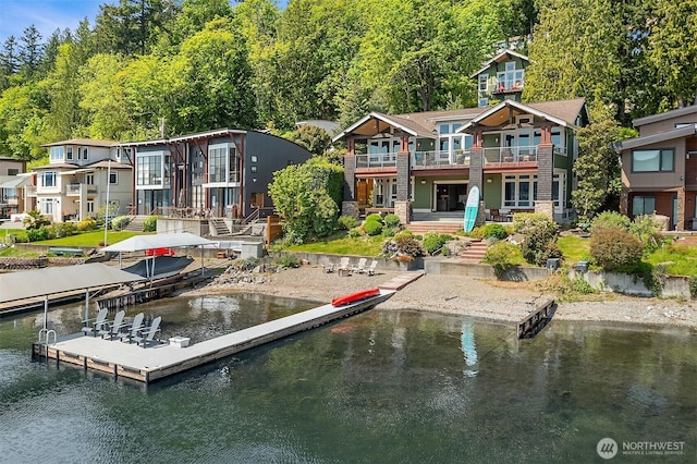 1624 Mallard Ln, Bellevue, WA 98008 - back of house featuring a water view