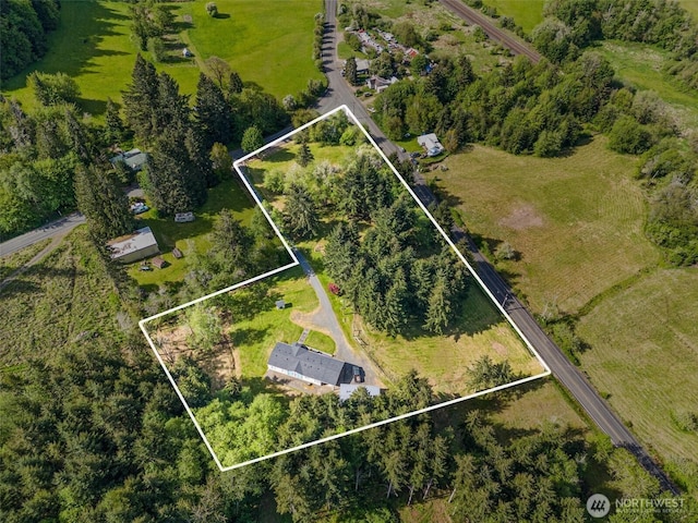view of rural area with property parcel outlined